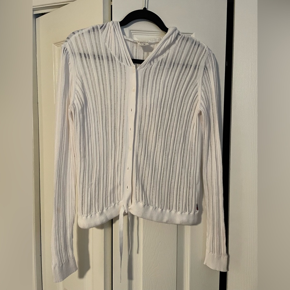 White Sheer Hoodie